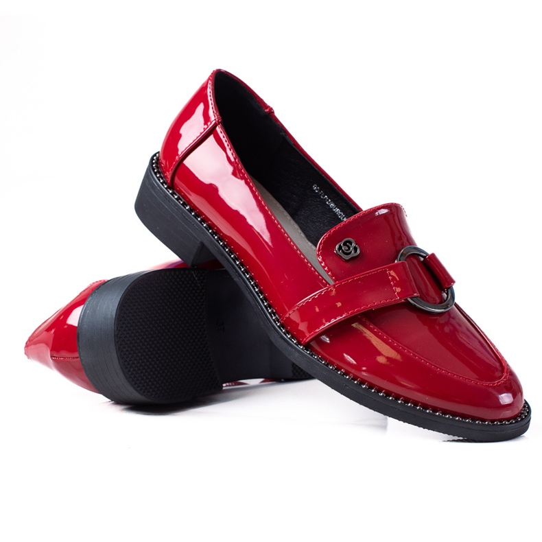 SHELOVET Mocassins elegantes vermelho