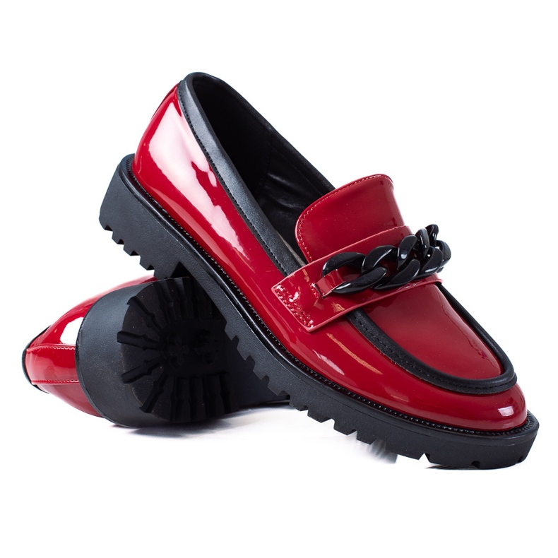 SHELOVET Mocassins elegantes vermelho