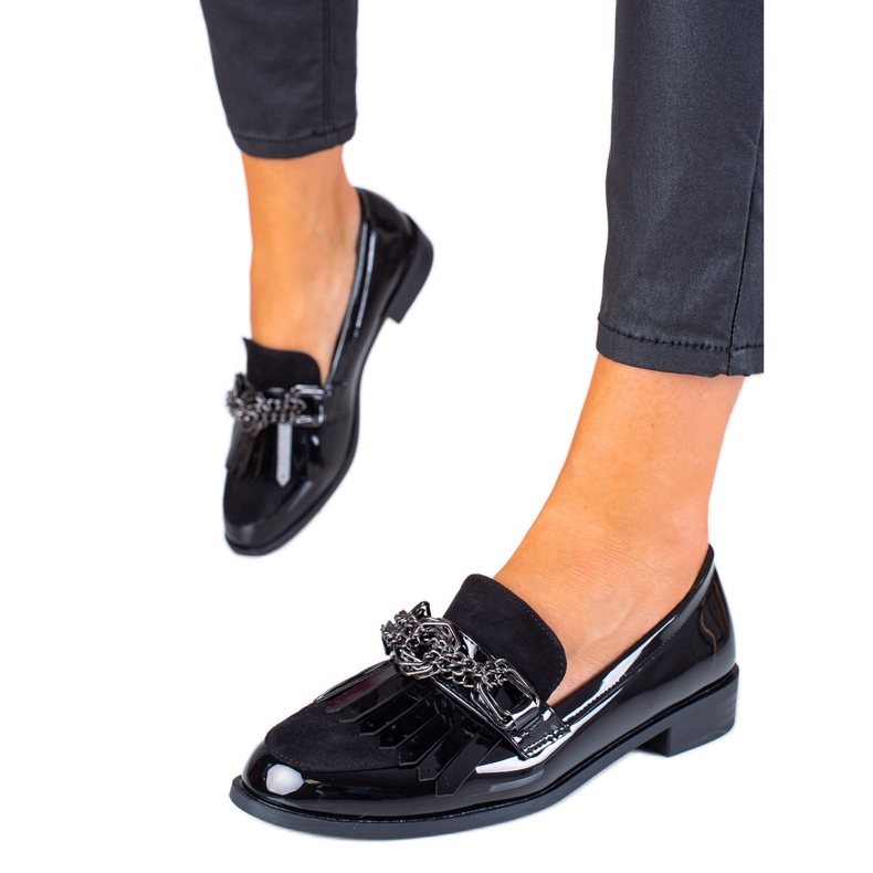 SHELOVET Mocassins elegantes preto