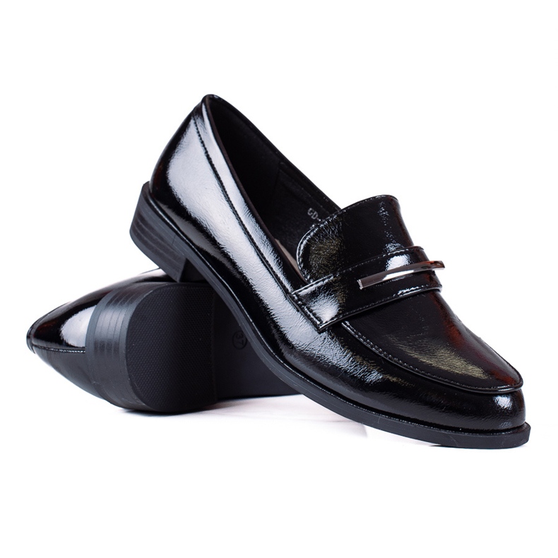 SHELOVET Mocassins de mulher negra preto