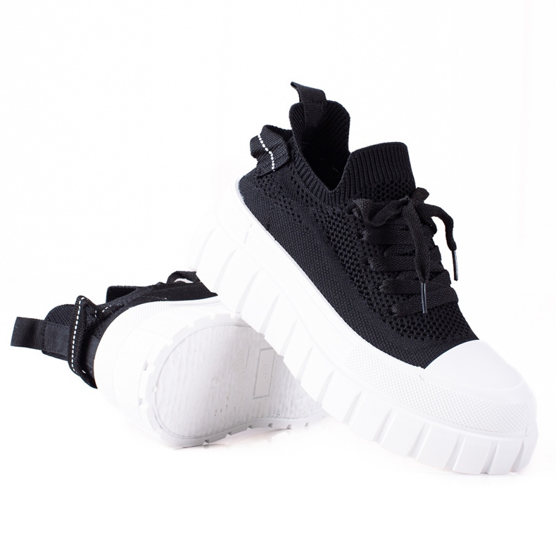 SHELOVET Tênis em uma plataforma grossa preto