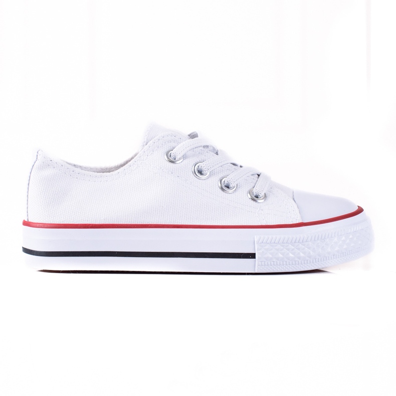 Sapatilhas de criança Vico brancas com elásticos branco Sapatilhas de criança Vico brancas com elásticos branco