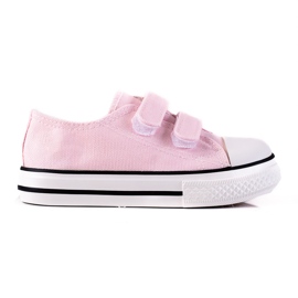 Sapatilhas de criança Vico com fecho de velcro rosa
