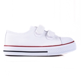 Sapatilhas de criança Vico com fecho de velcro branco