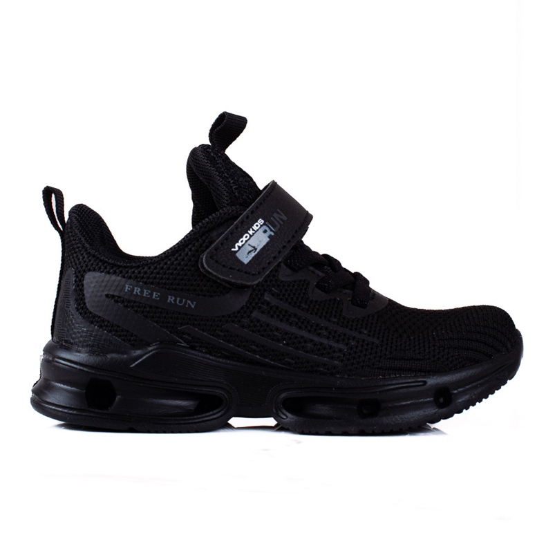 Tênis meninos Vico, tecido preto