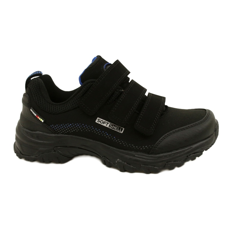 American Club Sapatos esportivos femininos da Softshell para Velcro American WT52/22 Black preto