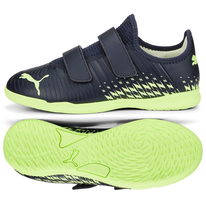 Sapatos Puma Future Z 4.4 It V Jr 107020 01 azul marinho verde azuis e azul marinho