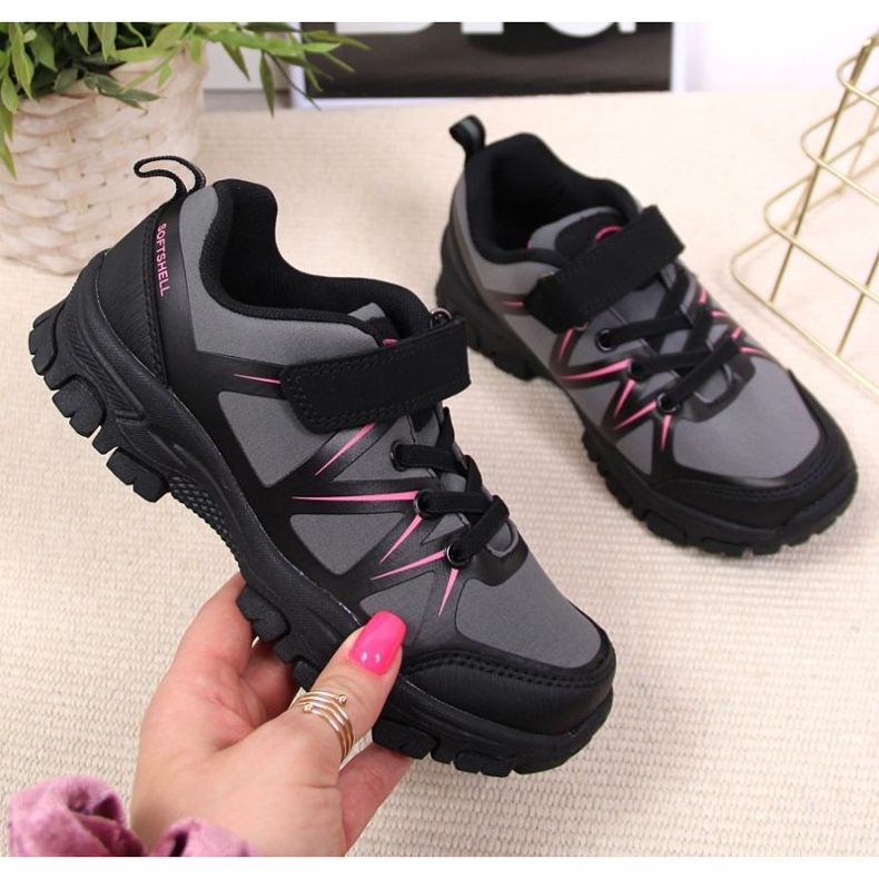 Tênis American Club Jr AM902A cinza com velcro