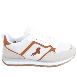 Sapatos desportivos de mulher Furlo Camel bege branco castanho