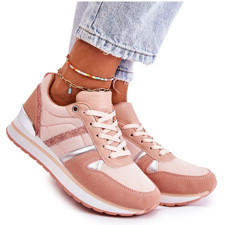 PG1 Tênis esportivo feminino clássico rosa Elenes