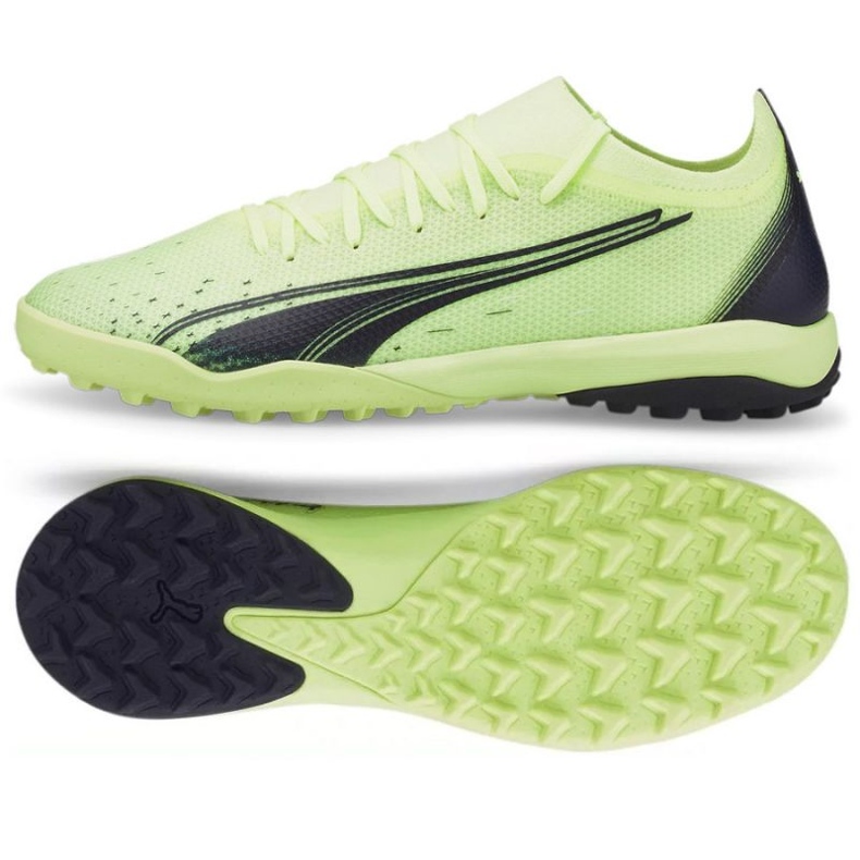Chuteiras Puma Ultra Match Tt 106903 01 amarelo verde