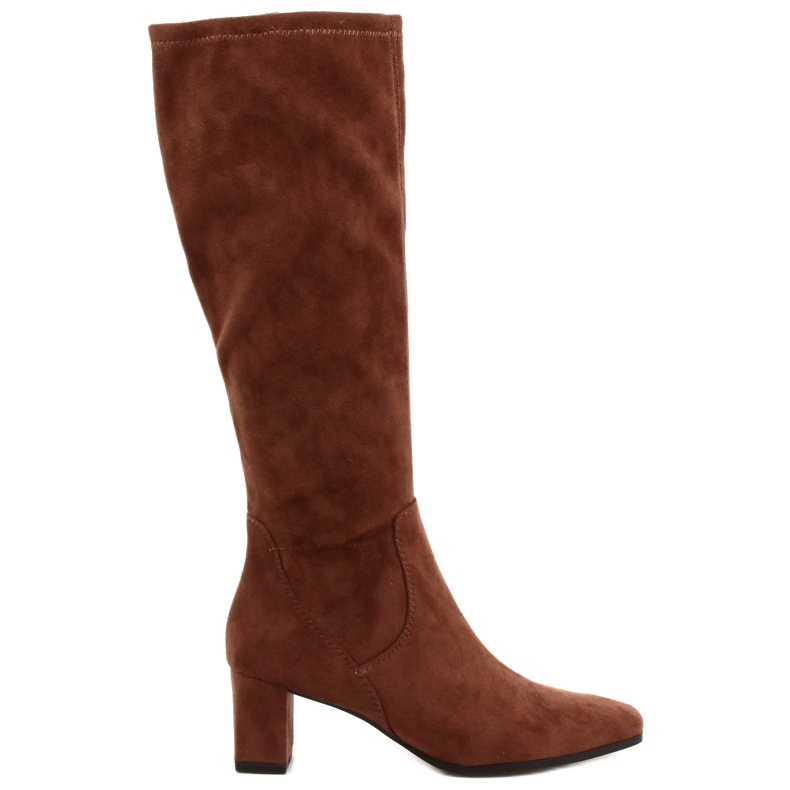 Botas femininas Caprice 25517-29 Dk conhaque strech castanho