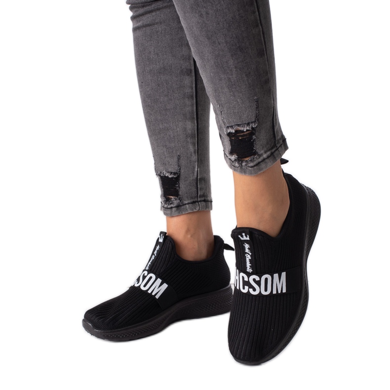 Sapatilhas de mulher Shelovet em tecido preto