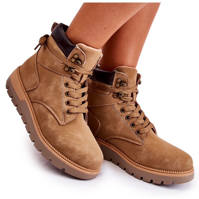 Botinhas de couro na plataforma marrom Ressa castanho