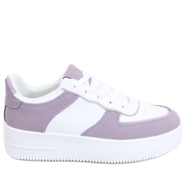 Tênis esportivo feminino Zetto Purple branco roxo