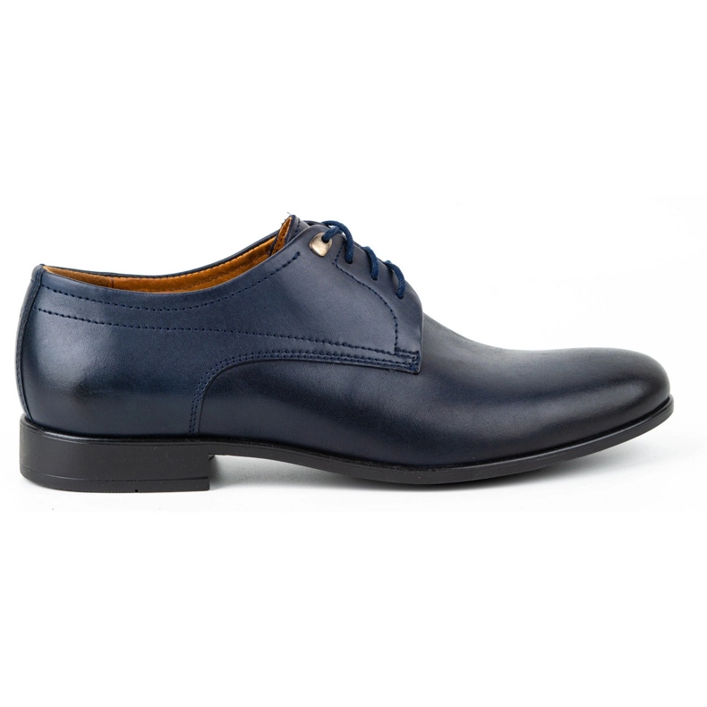 Kampol Sapatos formais masculinos 334/54 azul marinho