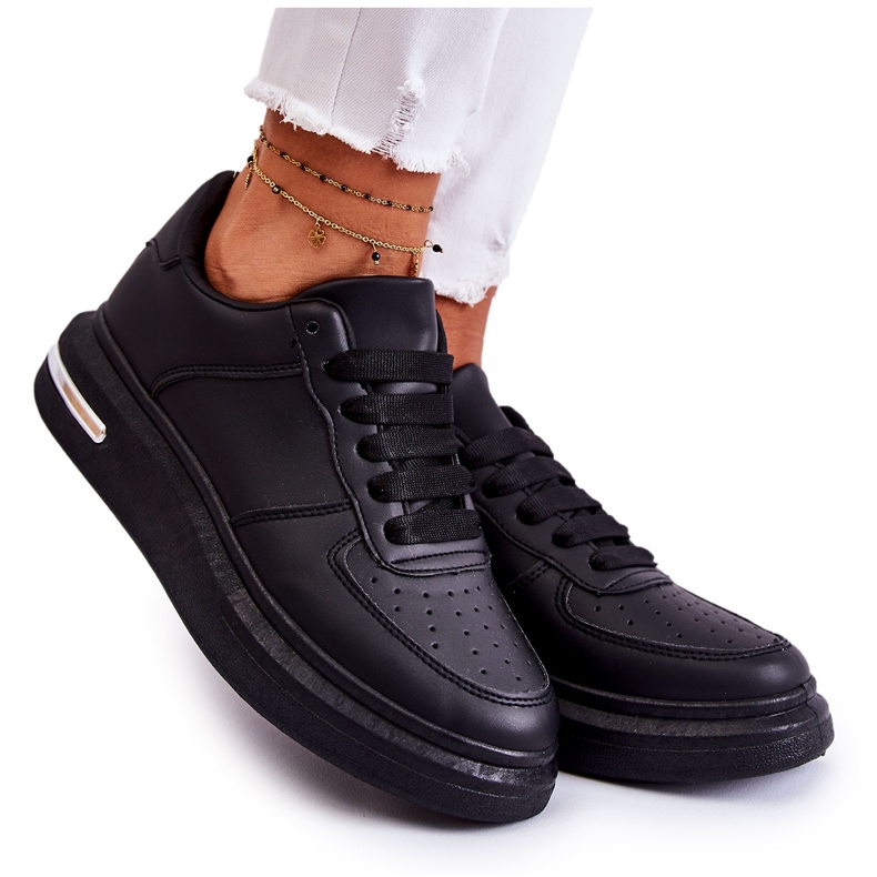 PG1 Tênis esportivo clássico de couro Jennys preto