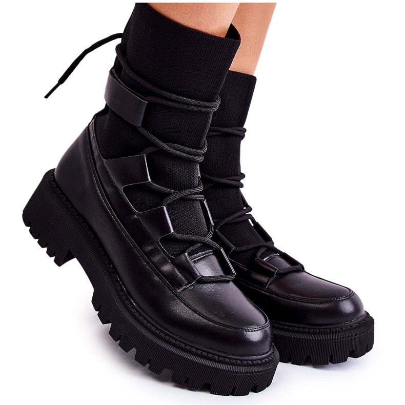 PS1 Trabalhadores de botas femininas com uma meia preta Fallor preto