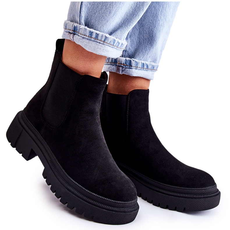PS1 Botas de trabalho de camurça preta Lorea preto