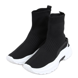 Botins Gina Black meia preto