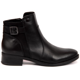 Botas femininas de couro Dolce Pietro 0892 preto