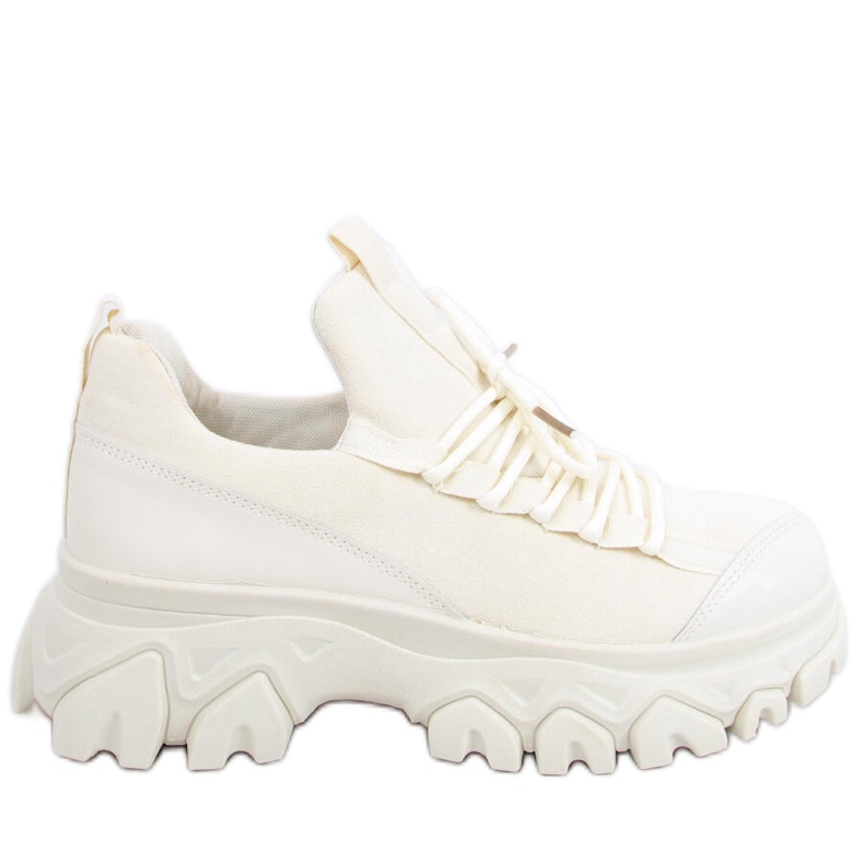 Sapatos esportivos Huggy Beige de alta sola bege