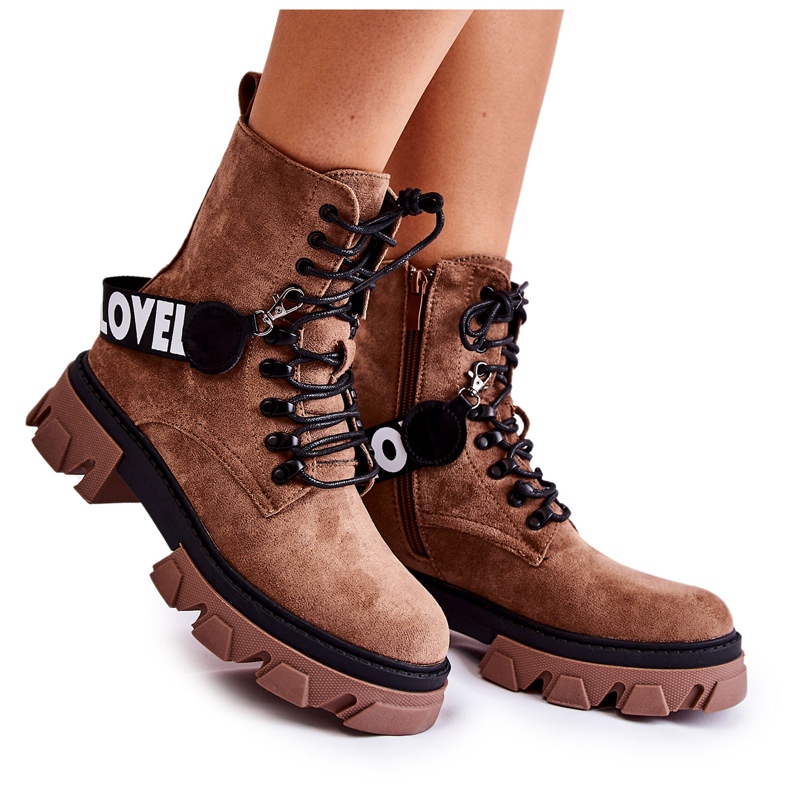 PS1 Botas altas de camurça com aquecimento marrom Danity castanho PS1 Botas altas de camurça com aquecimento marrom Danity castanho