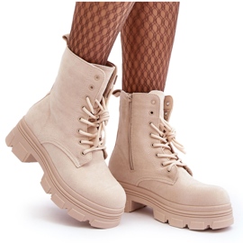 Botas de Camurça com Zíper Bege Marley