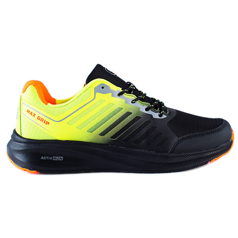 DK sapatos esportivos para homens pretos amarelo