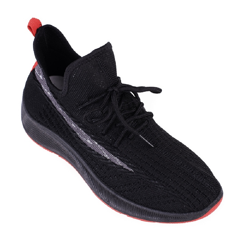 SHELOVET sapatos esportivos para homens negros preto