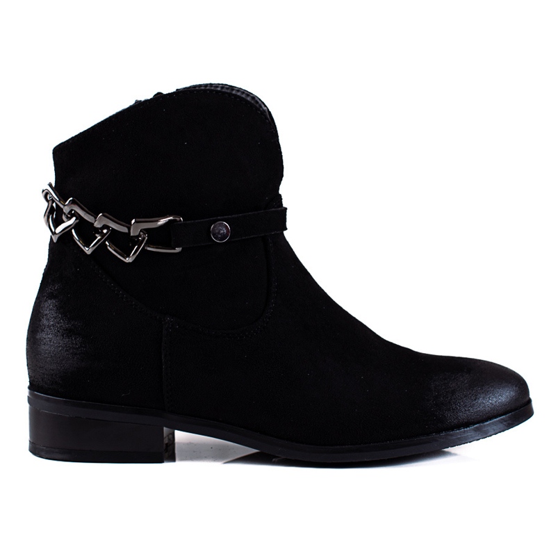 W. Potocki Botas femininas Potocki, botas de cowboy com corrente preto W. Potocki Botas femininas Potocki, botas de cowboy com corrente preto