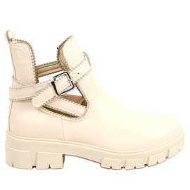 Botas com recorte Korina Bege Botas com recorte Korina Bege