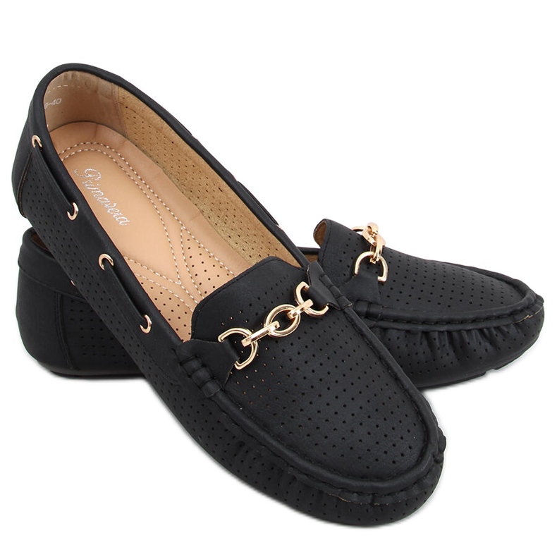 Mocassins femininos Nisa Black preto