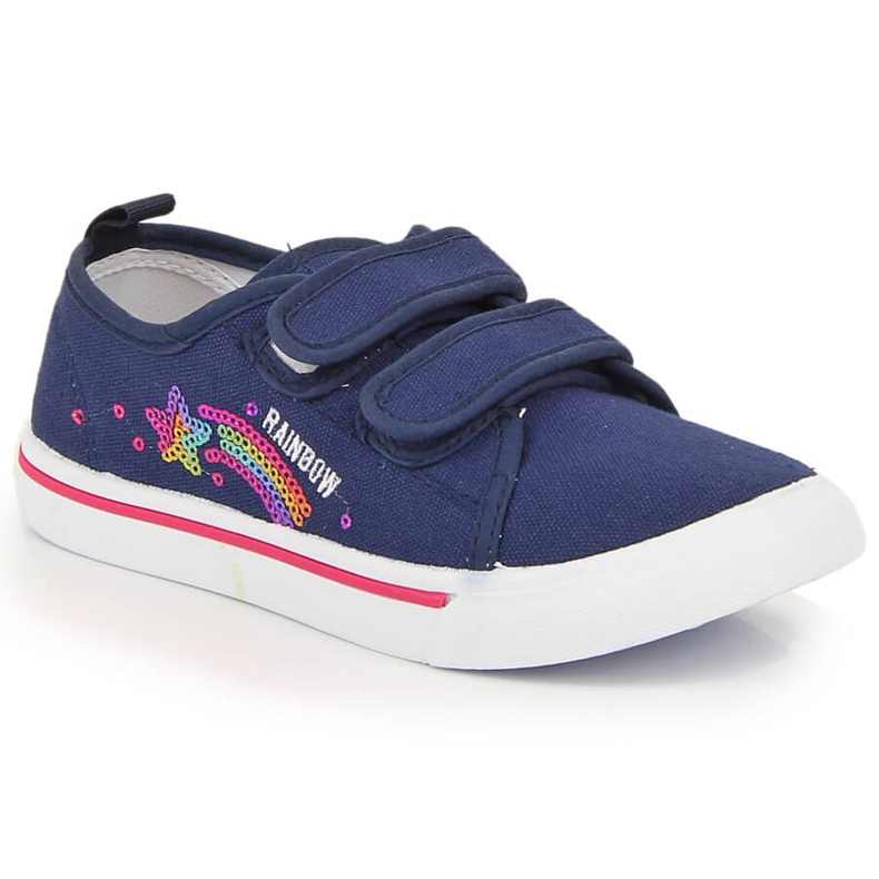 Atletico Sneakers atlético azul marinho com velcro para menina