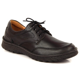 Sapatos de couro preto para homem Łukbut 947 Sapatos de couro preto para homem Łukbut 947