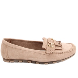 Mocassins femininos Leif Khaki bege Mocassins femininos Leif Khaki bege
