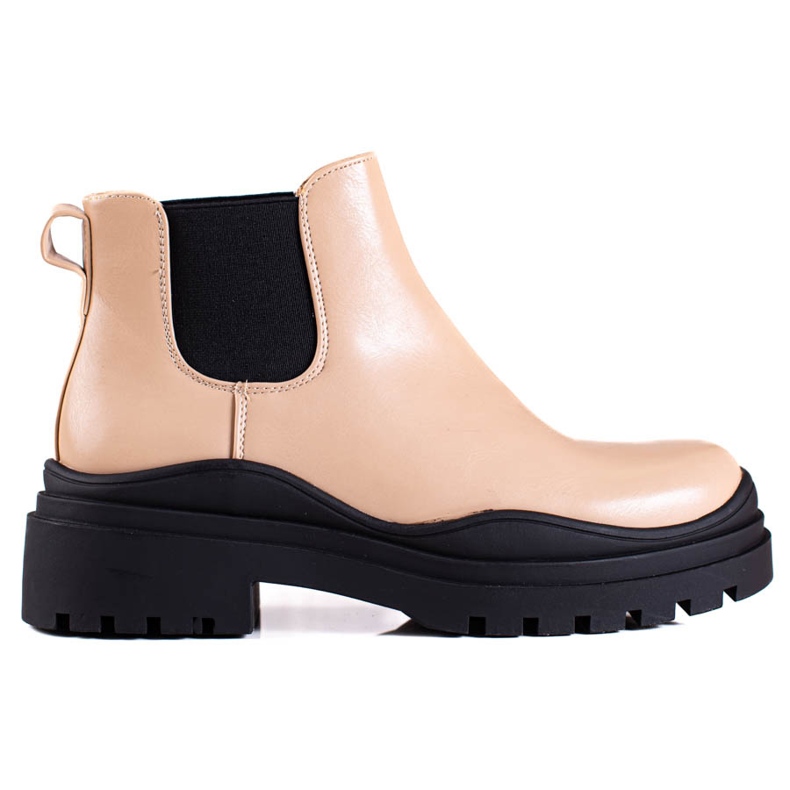 Botas bege para mulheres Shelovet Jodhpur botas na plataforma