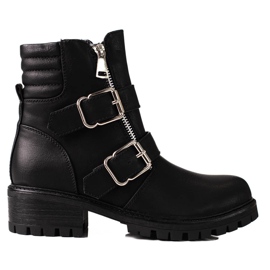 Bolsas femininas Shelovet pretas com zíper preto