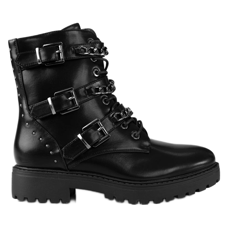 Bolsas femininas Shelovet pretas com correntes preto