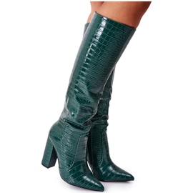 WD1 Botas da moda em uma barra verde Constancy