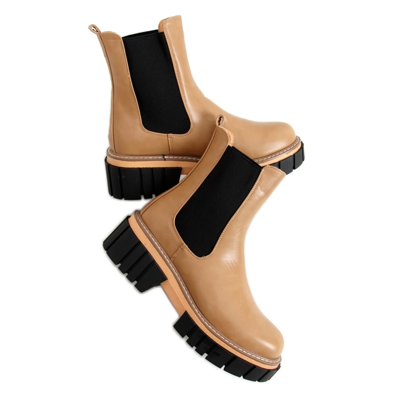 Botas Chelsea femininas Bella LT.KHAKI bege