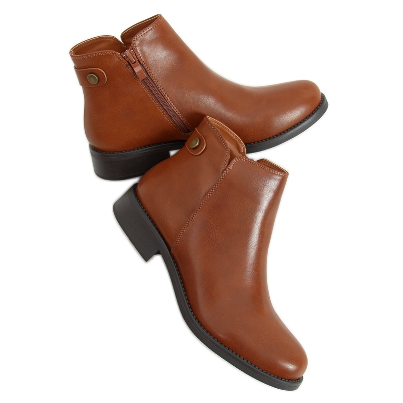 Botas Chelsea de mulher Barbarella Camel castanho