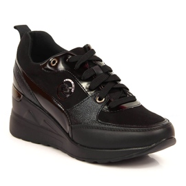 Sapatos de mulher com atacadores eVento preto