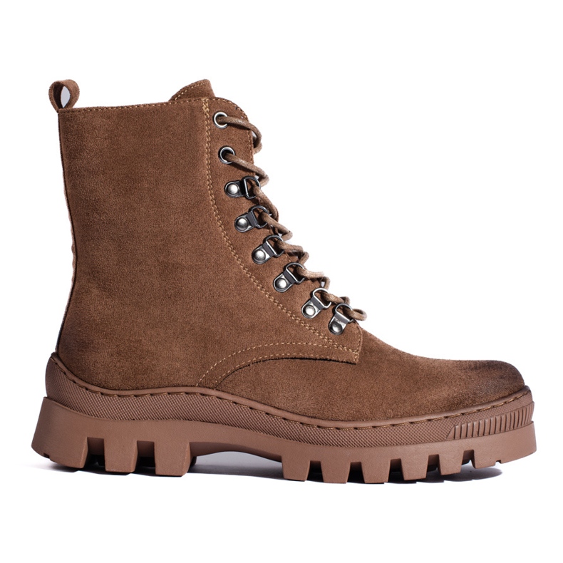 W. Potocki Roupa de trabalho feminina de camurça bege por Potocki castanho