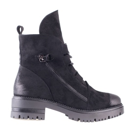 Bolsas de camurça preta por W. Potocki preto