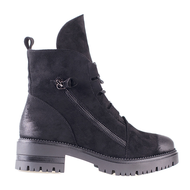 Bolsas de camurça preta por W. Potocki preto