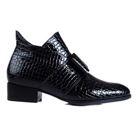 W. Potocki Bota baixa de mulher Potocki salto baixo preto