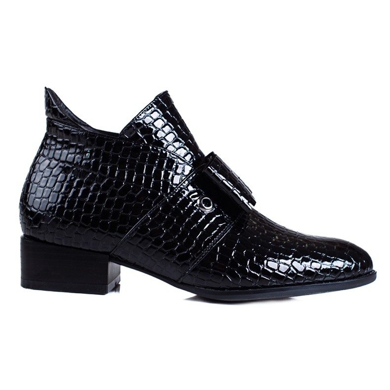 W. Potocki Bota baixa de mulher Potocki salto baixo preto