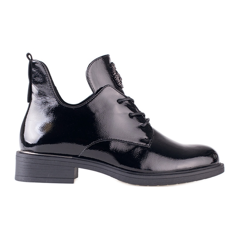 Botas pretas elegantes Vinceza envernizadas preto