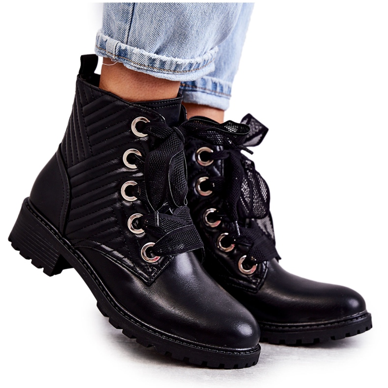 PG1 Botas pretas Torino acolchoadas com aquecimento preto PG1 Botas pretas Torino acolchoadas com aquecimento preto